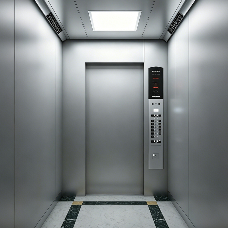 Ascenseur moderne en acier peint pour immeubles de bureaux
