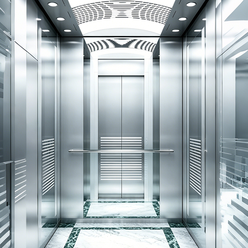 Miroir commercial gravant l'ascenseur de passager d'acier inoxydable