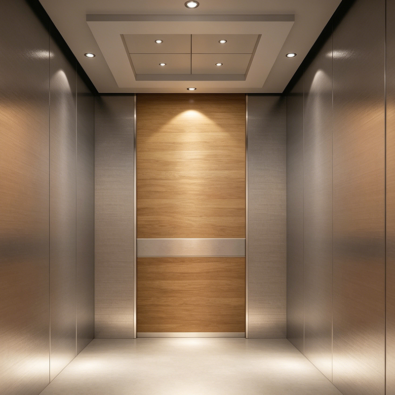 Éclairage LED Ascenseur commercial avec revêtement de sol en PVC