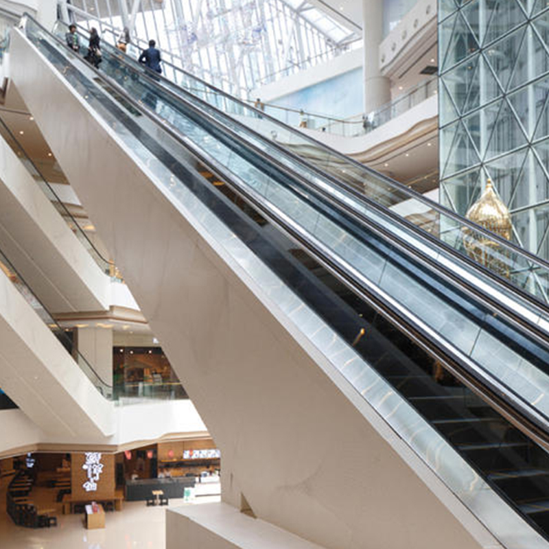 Escalator pour immeuble de bureaux peu encombrant à 35°